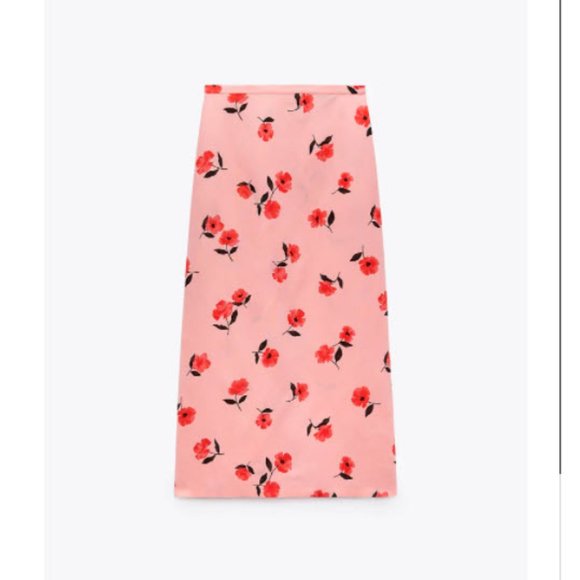 PRINTED LINEN BLEND SKIRT - Picture 12 of 12